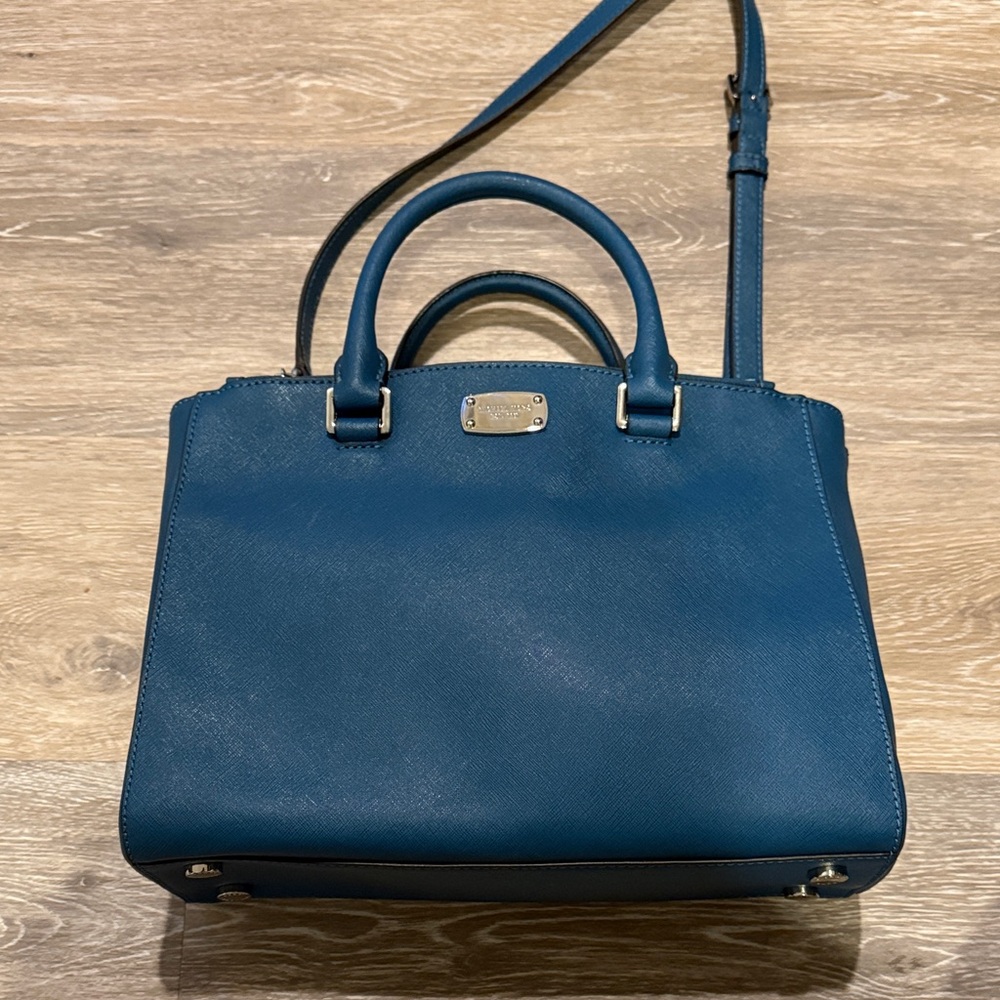 Michael Kors Blue Leather Handbag